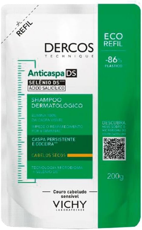 Imagem do produto em promoção: Vichy, Refil Dercos Shampoo Anticaspa Intensivo para Cabelos Secos, 200ml