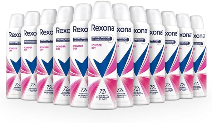 Imagem do produto em promoção: Rexona 12 Unidades Desodorante Antitranspirante Aerossol Powder Dry 150ml