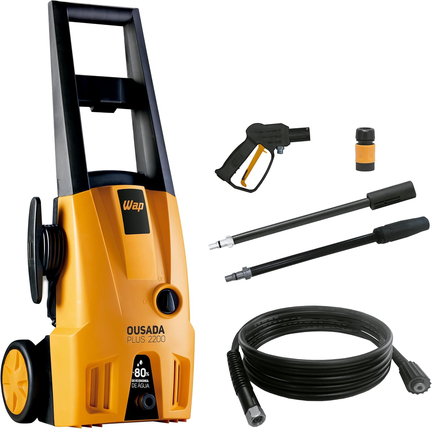Imagem do produto em promoção: WAP Lavadora de Alta Pressão OUSADA PLUS 2200, com Jato Leque e Concentrado, 342L/h, 1750psi 1500W 220V